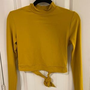 Yellow crop top